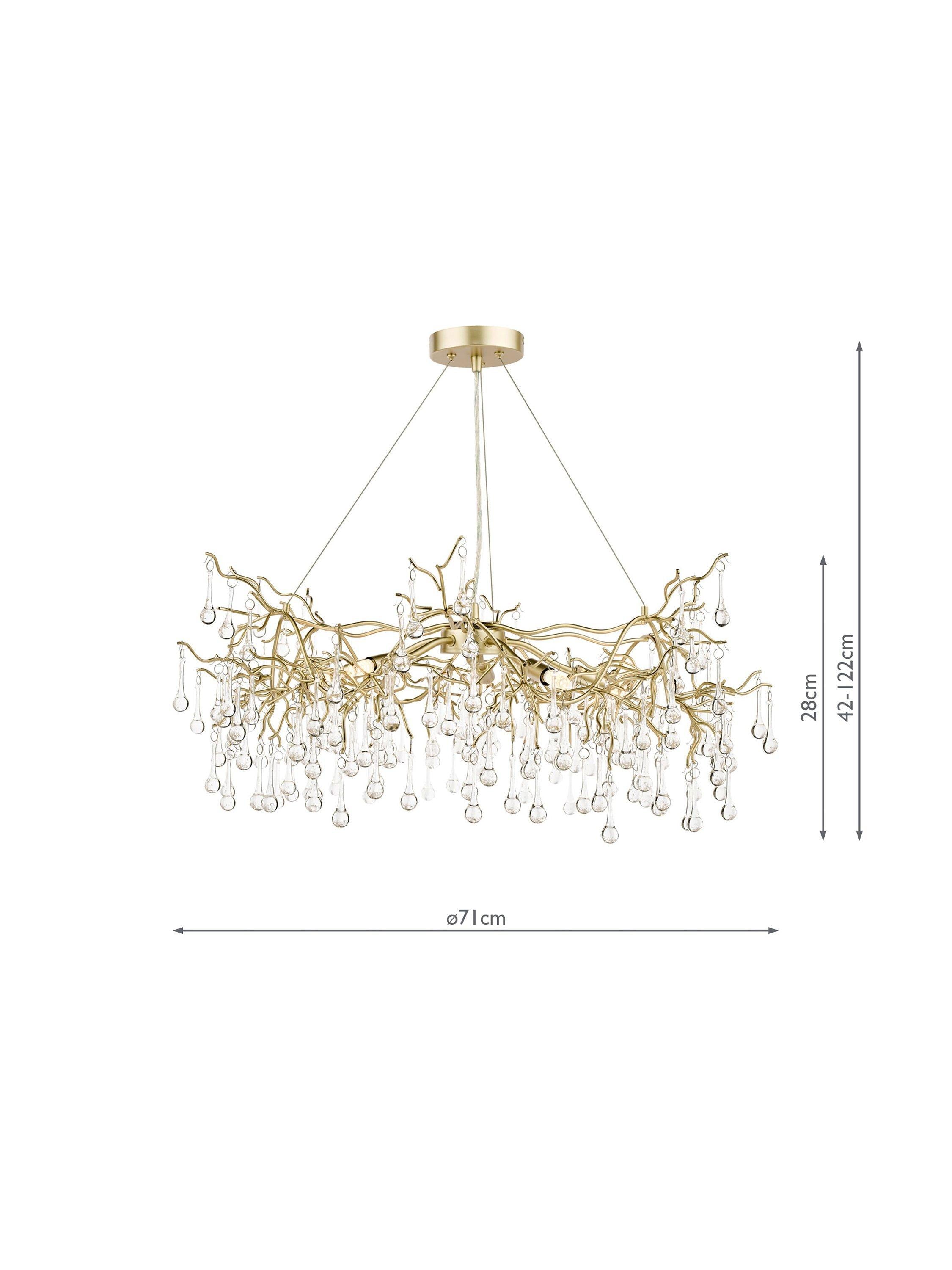 Laura Ashley Willow Crystal Grande ceiling light Champagne - British product