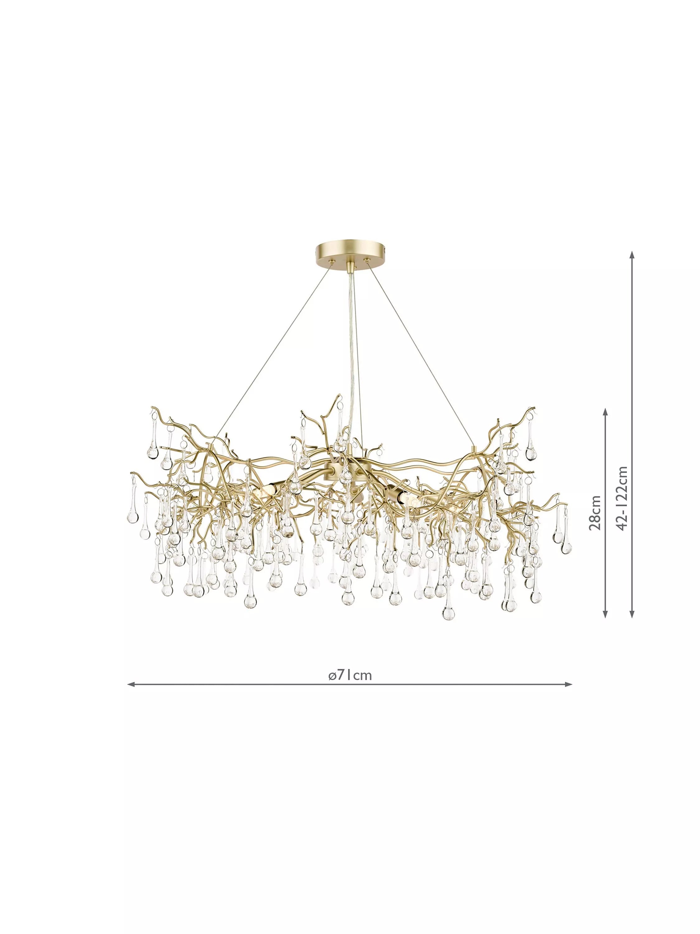 Laura Ashley Willow Crystal Grande ceiling light Champagne - British product