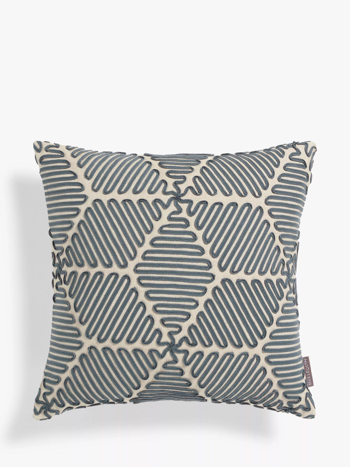 Harlequin Cupola cushion with textured woven braiding, UK version
