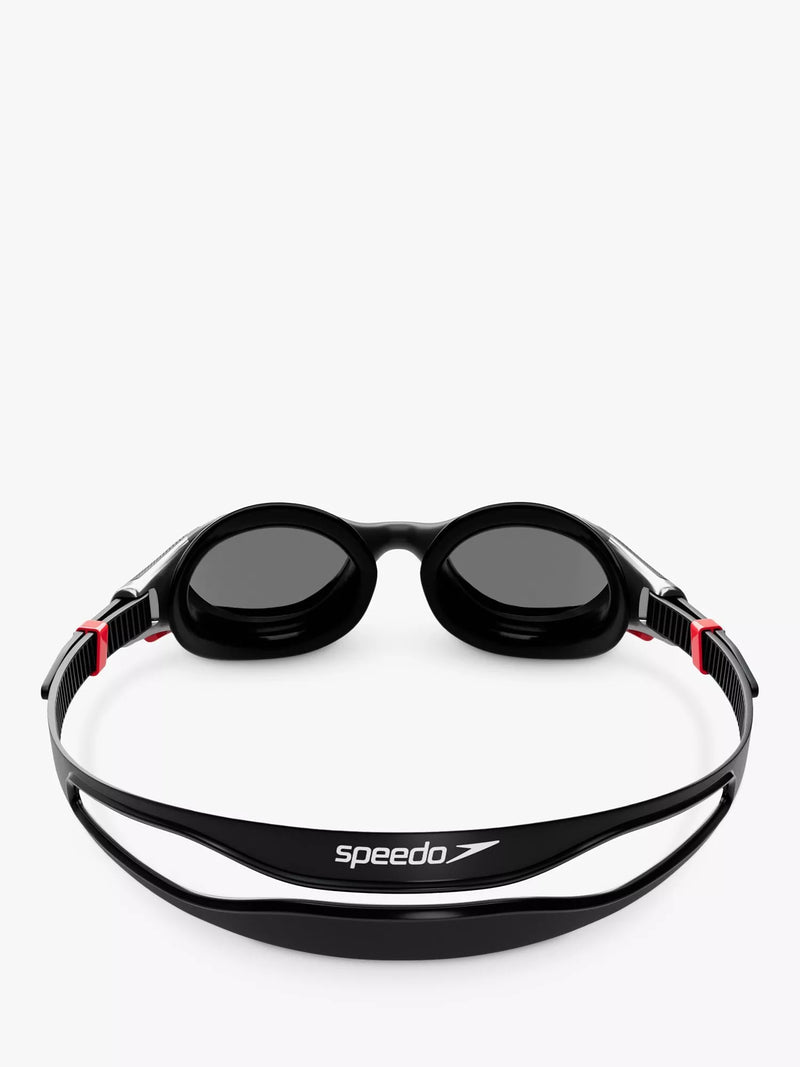 Speedo Biofuse 2.0 swimming goggles black red chrome imported from the UK
