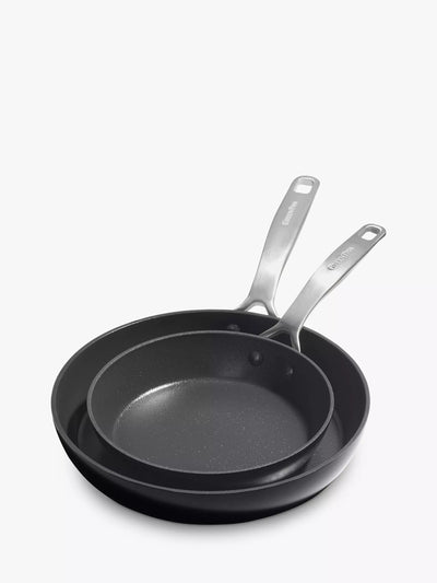 John Lewis Ceramic Non-Stick Frying Pans Set, 20cm and 28cm- Buy online at McGrocer