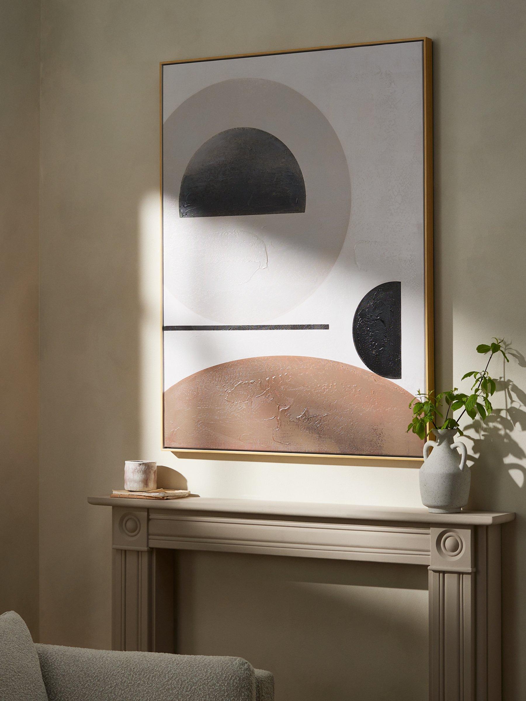 John Lewis hand-painted canvas Circles 120x90cm - British product