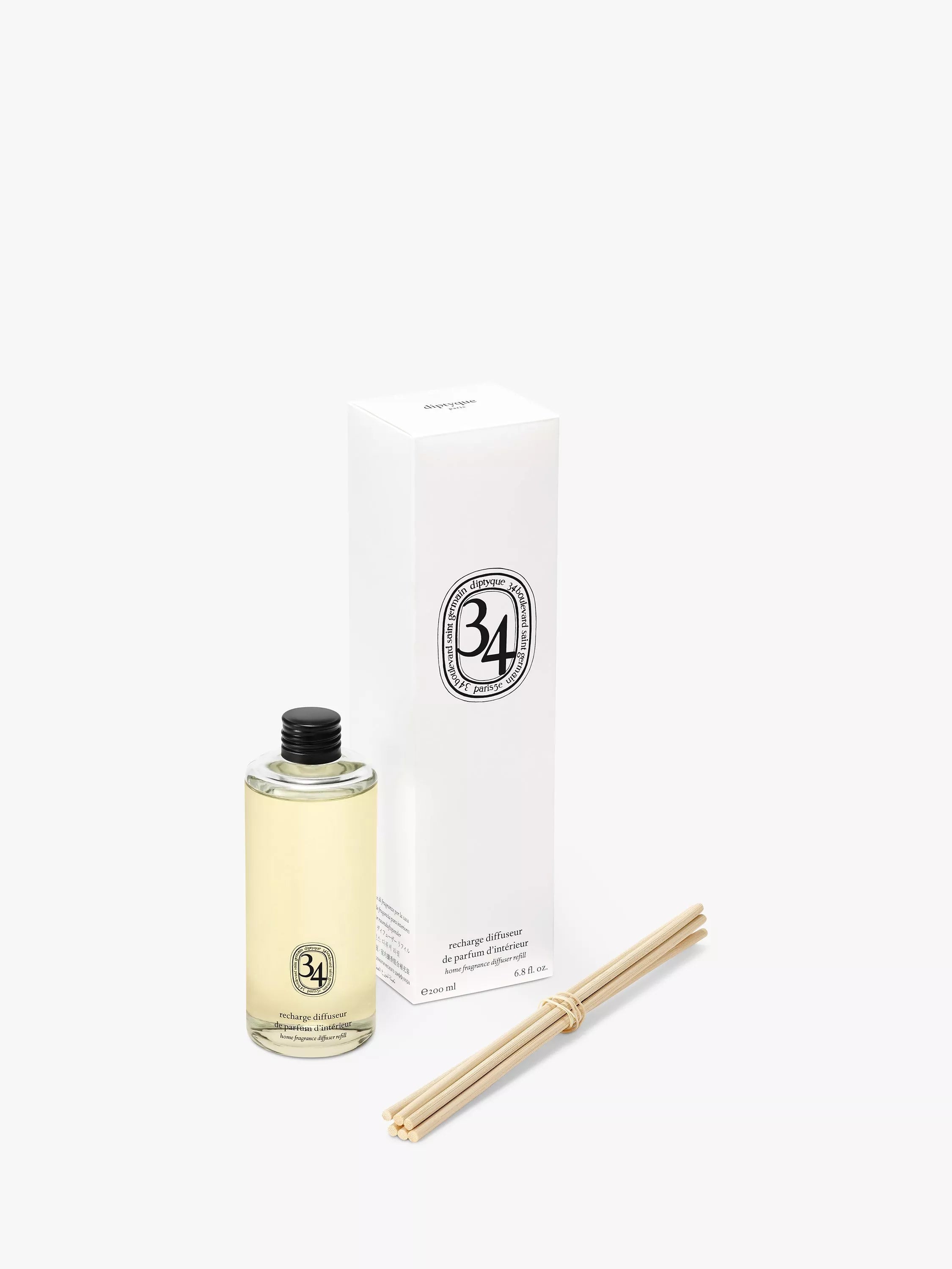 Diptyque 34 Boulevard Saint Germain reed diffuser refill 200ml - British product