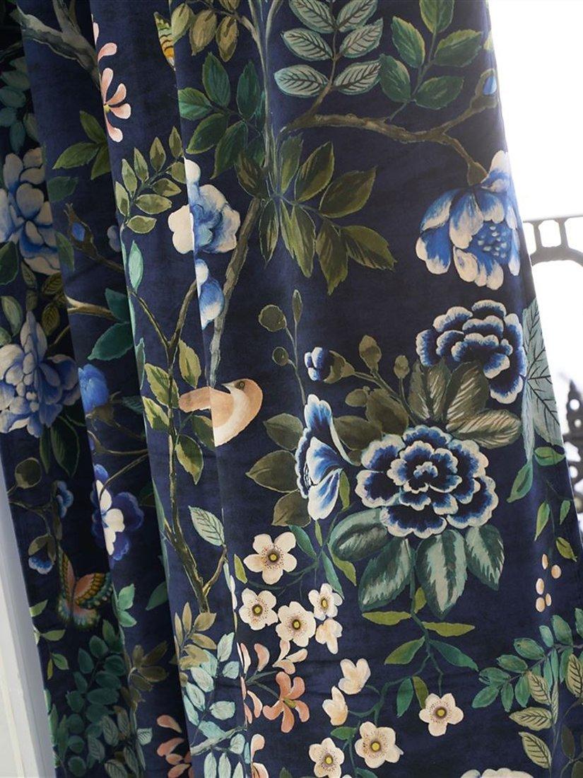 Designers Guild Porcelaine de Chine velvet fabric 137cm (British brand)