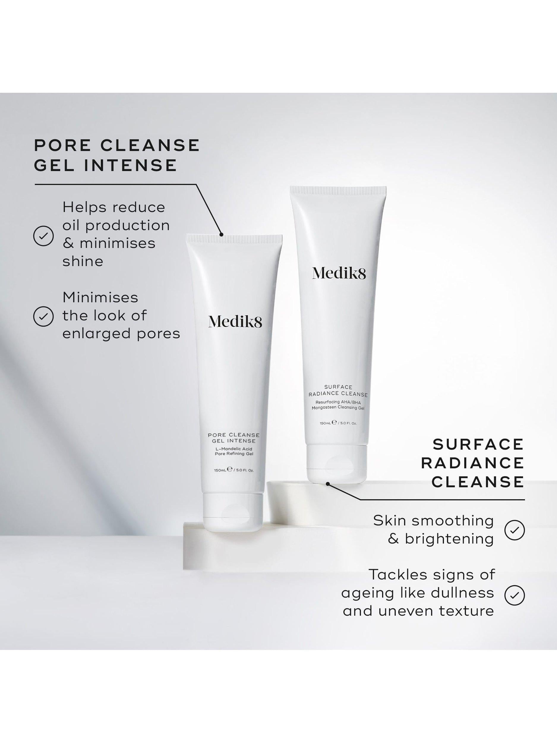 Medik8 resurfacing AHA BHA cleansing gel 150ml (British brand)