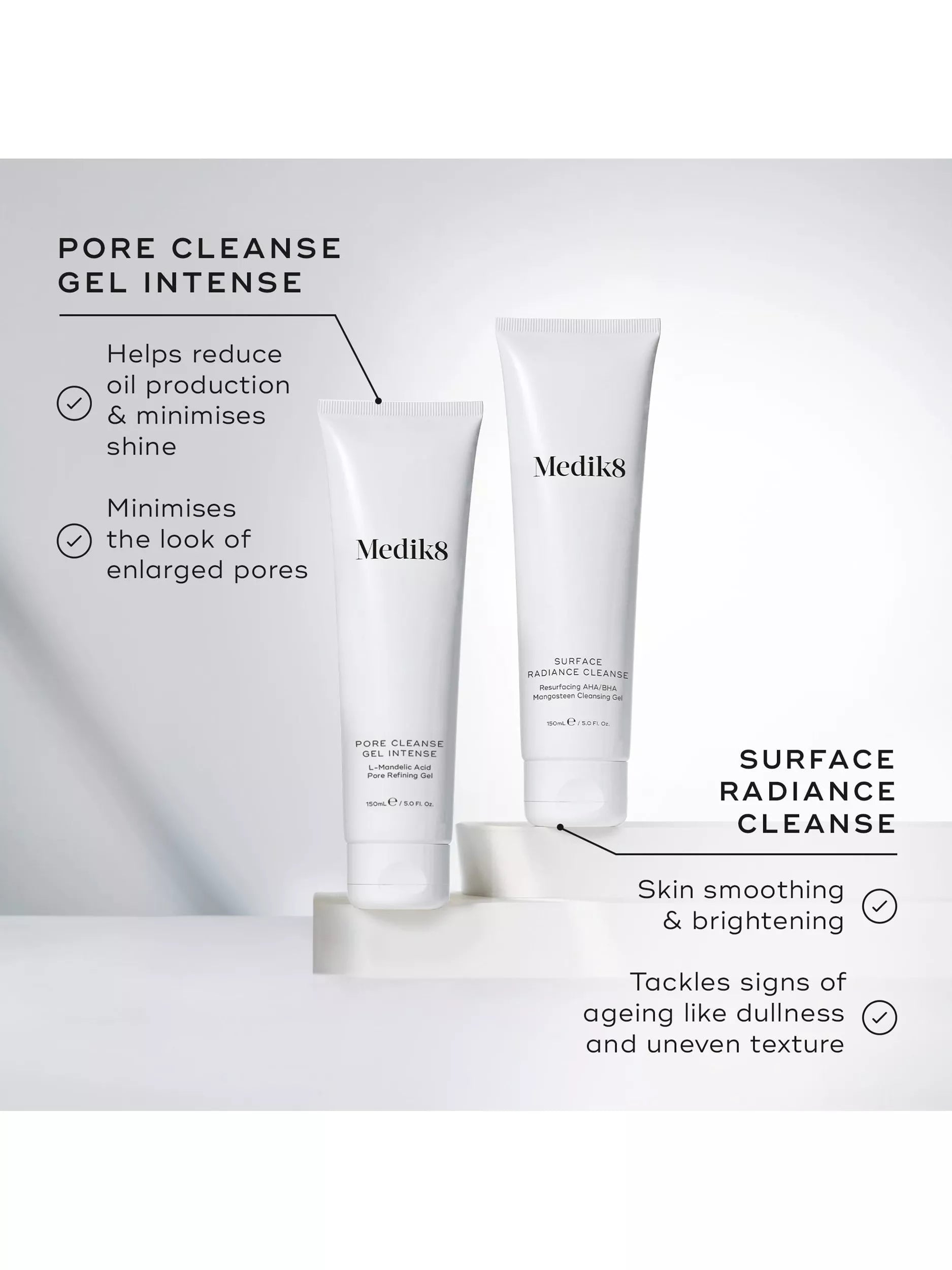 Medik8 resurfacing AHA BHA cleansing gel 150ml (British brand)