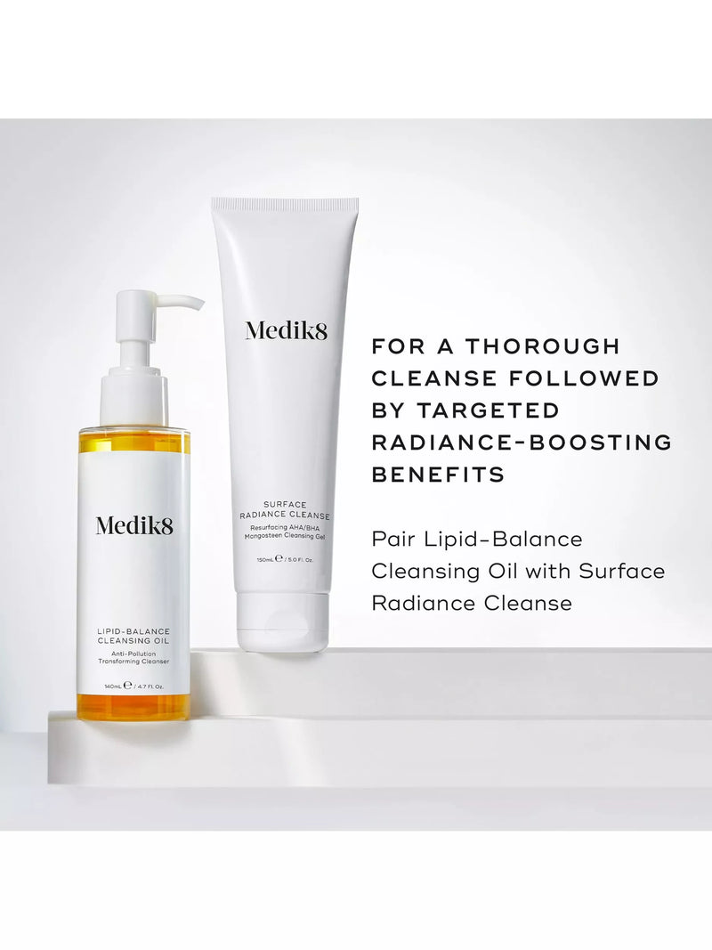 Medik8 Lipid-Balance Anti-Pollution Transforming Cleansing Oil 140ml, imported from the UK