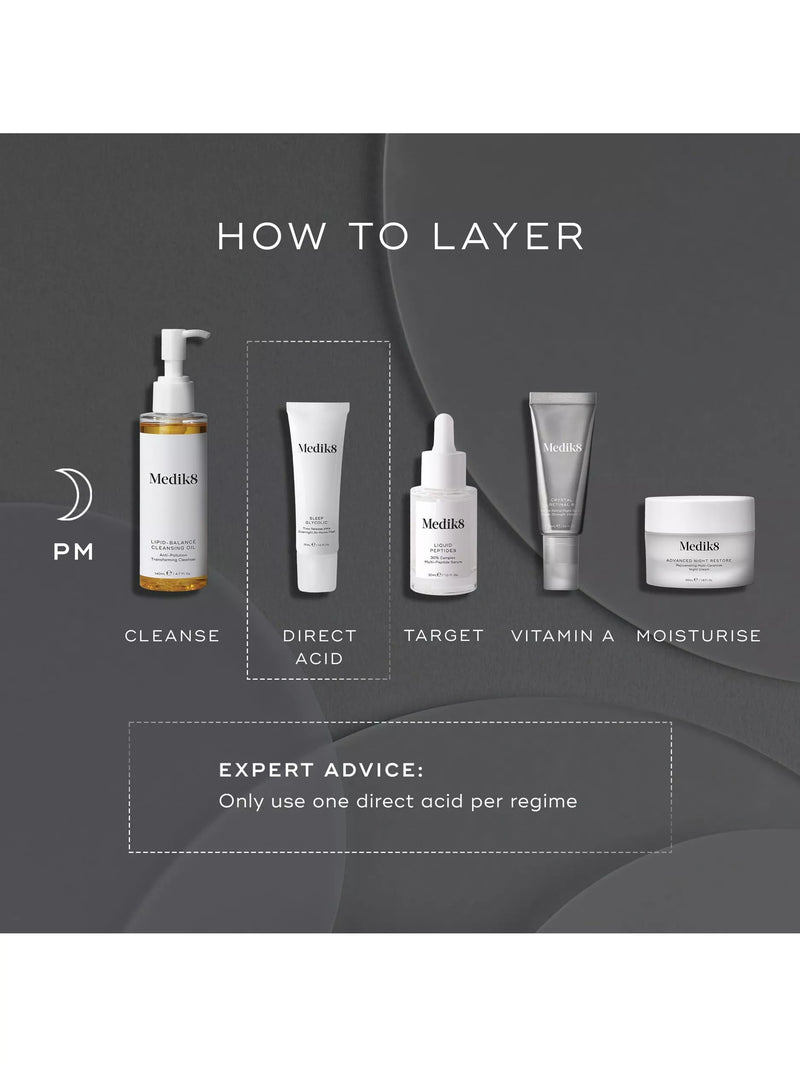 Medik8 Sleep Glycolic Peel 30ml, imported from the UK
