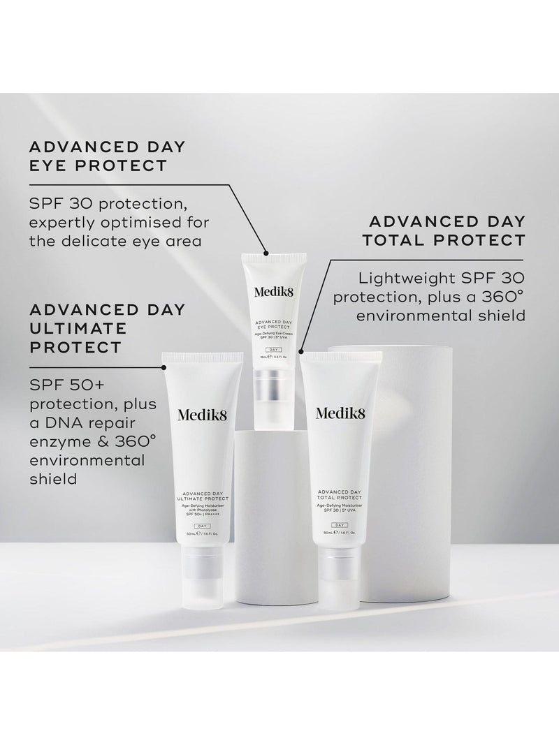 Medik8 Advanced Day Age-Defying Moisturiser SPF 50+ 50ml, imported from the UK