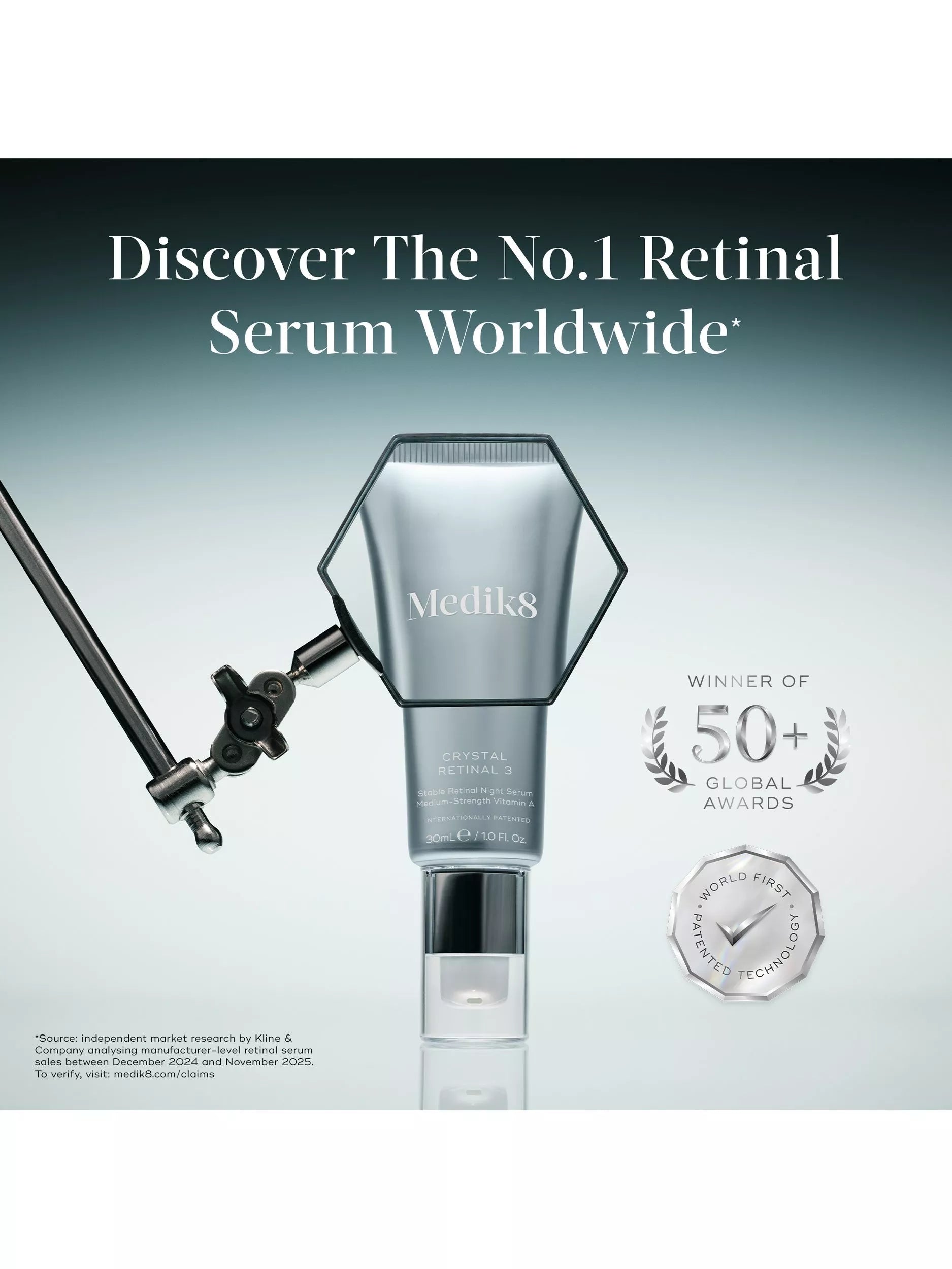 Medik8 Crystal Retinal 6 night serum 30ml, imported from the UK