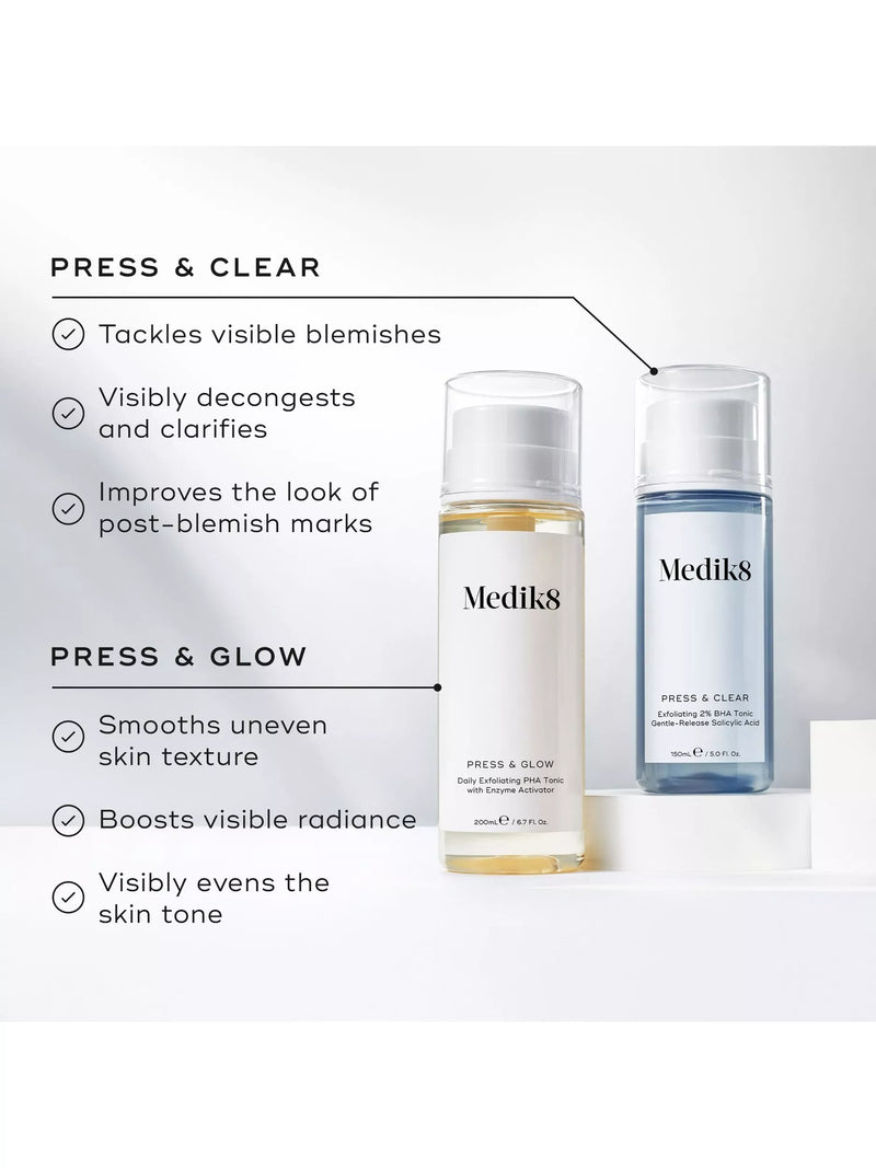 Medik8 Press & Glow PHA tonic 200ml, UK version