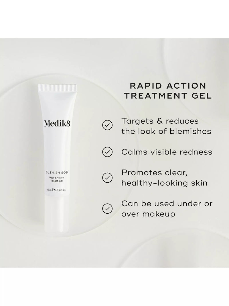 Medik8 Blemish SOS target gel 15ml, imported from the UK