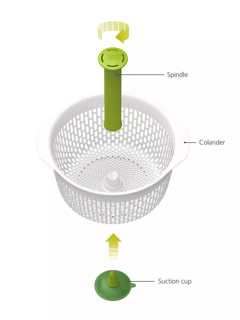 Joseph Joseph Spindola in-sink salad spinning colander, UK version