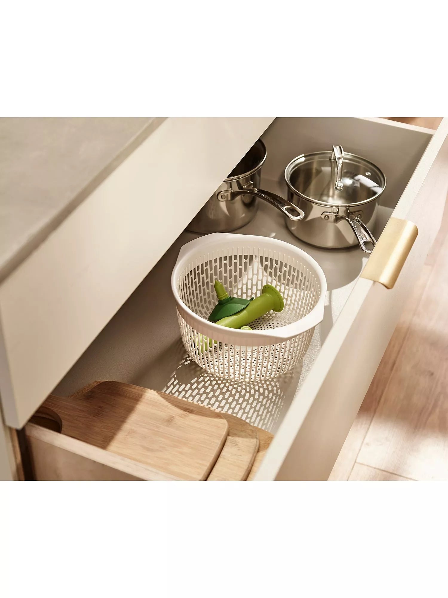 Joseph Joseph Spindola in-sink salad spinning colander, UK version