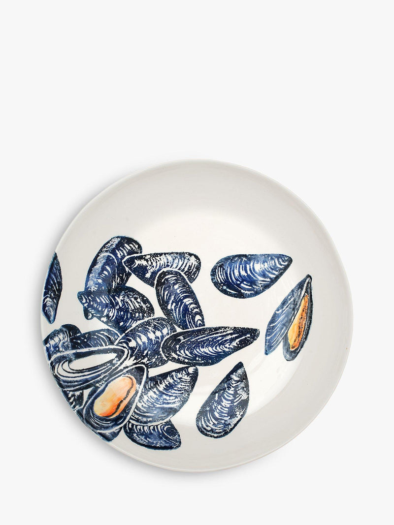 BlissHome Mussels serving dish blue 34cm - British product