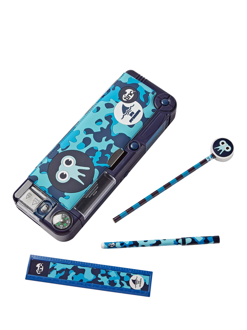 Tinc Tonkin Snap Filled Pencil Case Blue, imported from the UK