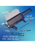 Tinc Tonkin Snap Filled Pencil Case Blue, imported from the UK