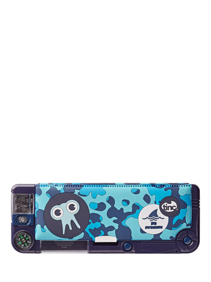 Tinc Tonkin Snap Filled Pencil Case Blue, imported from the UK