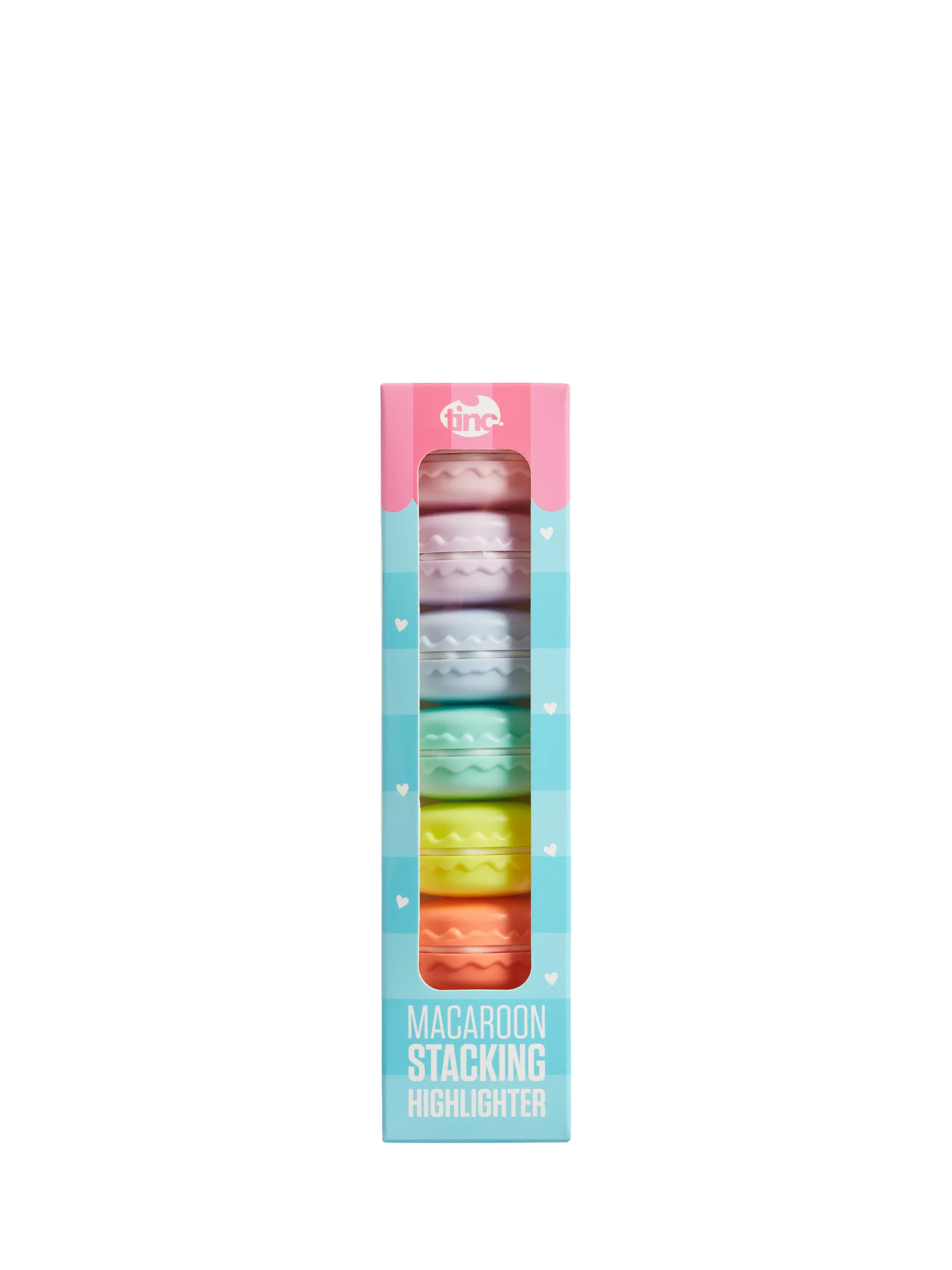 Tinc macaroon-themed stacking highlighter pen set, 5 pieces (British brand)