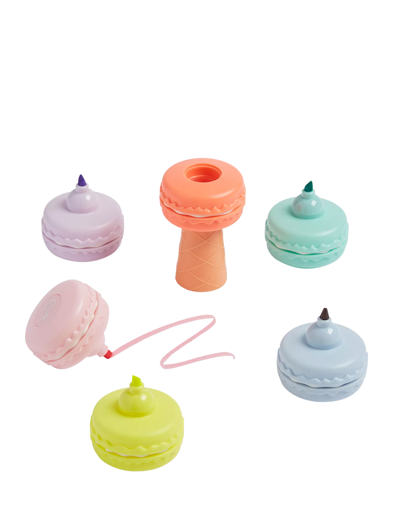 Tinc macaroon-themed stacking highlighter pen set, 5 pieces (British brand)