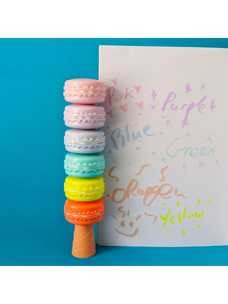 Tinc macaroon-themed stacking highlighter pen set, 5 pieces (British brand)