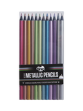 Tinc metallic colouring pencil set, multi-coloured, 12 count (British brand)