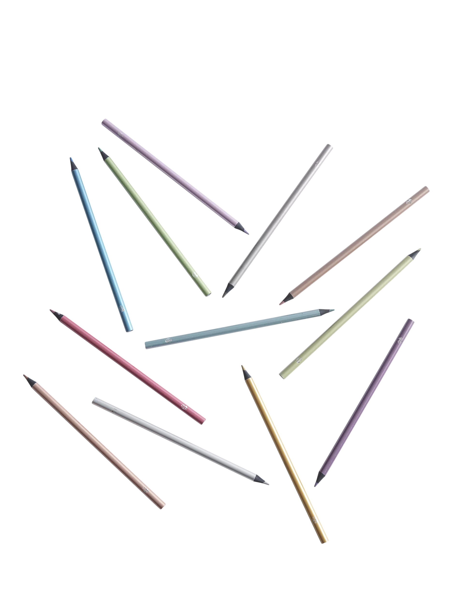Tinc metallic colouring pencil set, multi-coloured, 12 count (British brand)