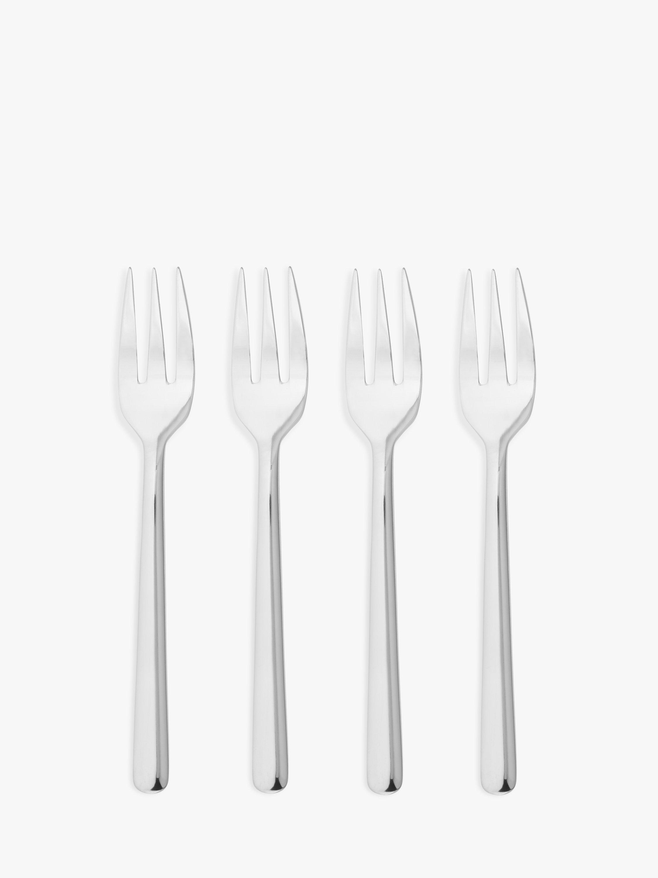 John Lewis ANYDAY Orbit stainless steel pastry forks, set of 4, UK version