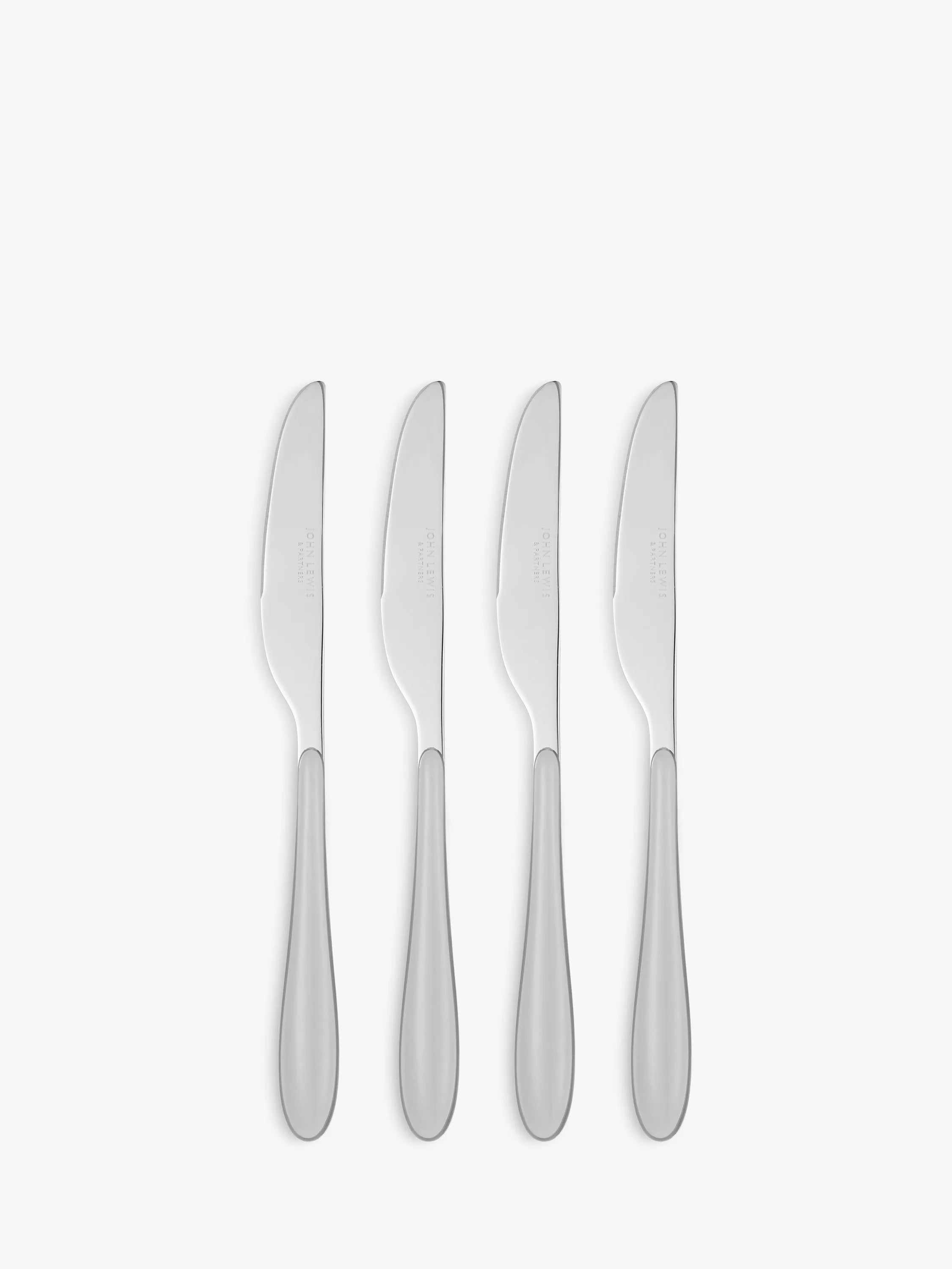 John Lewis table knives 4-piece set ergonomic handles, imported from the UK