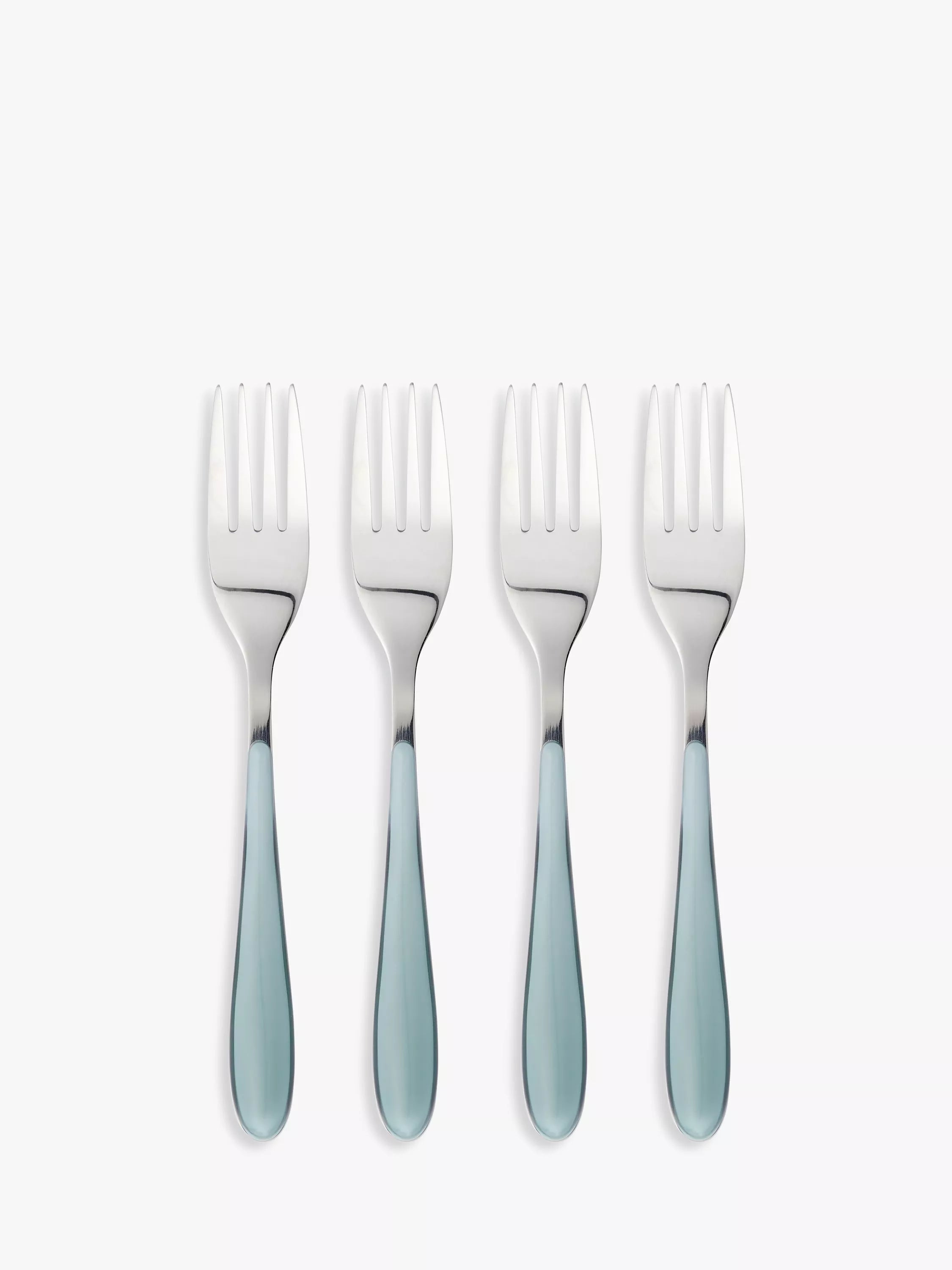 John Lewis Studio Pastry Forks, Set of 4, Green