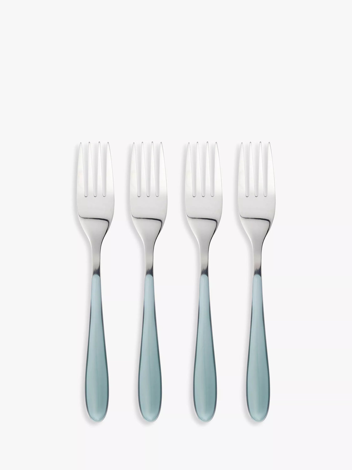 John Lewis Studio Pastry Forks, Set of 4, Green