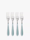 John Lewis Studio Pastry Forks, Set of 4, Green