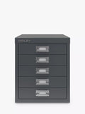Bisley MultiDrawer 5 Drawer A4 Filing Cabinet, Grey