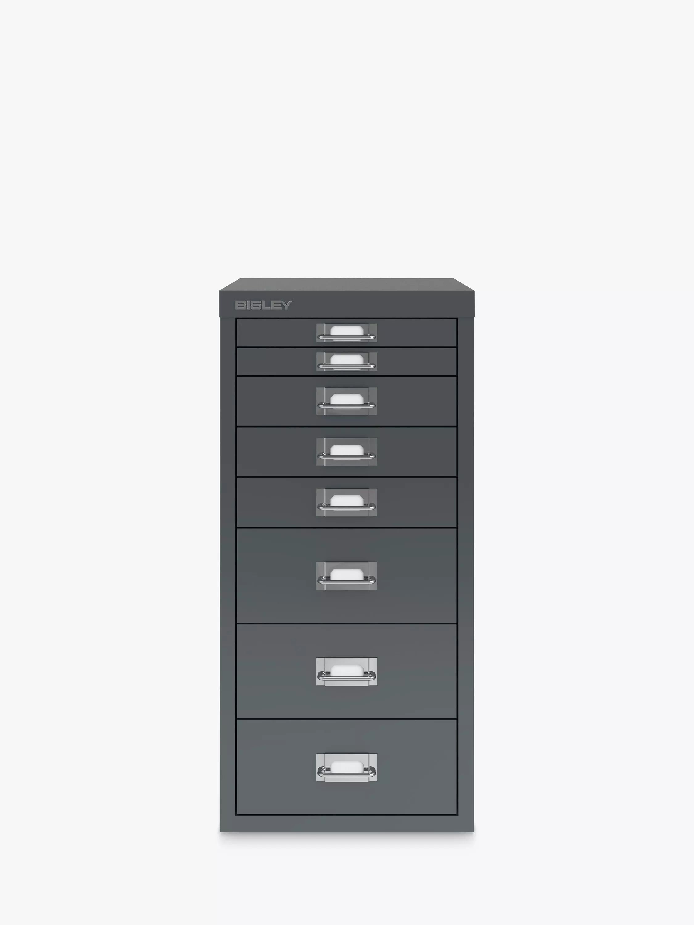 Bisley MultiDrawer 8 Drawer A4 Filing Cabinet, Grey