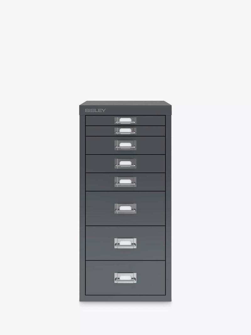 Bisley MultiDrawer 8 Drawer A4 Filing Cabinet, Grey