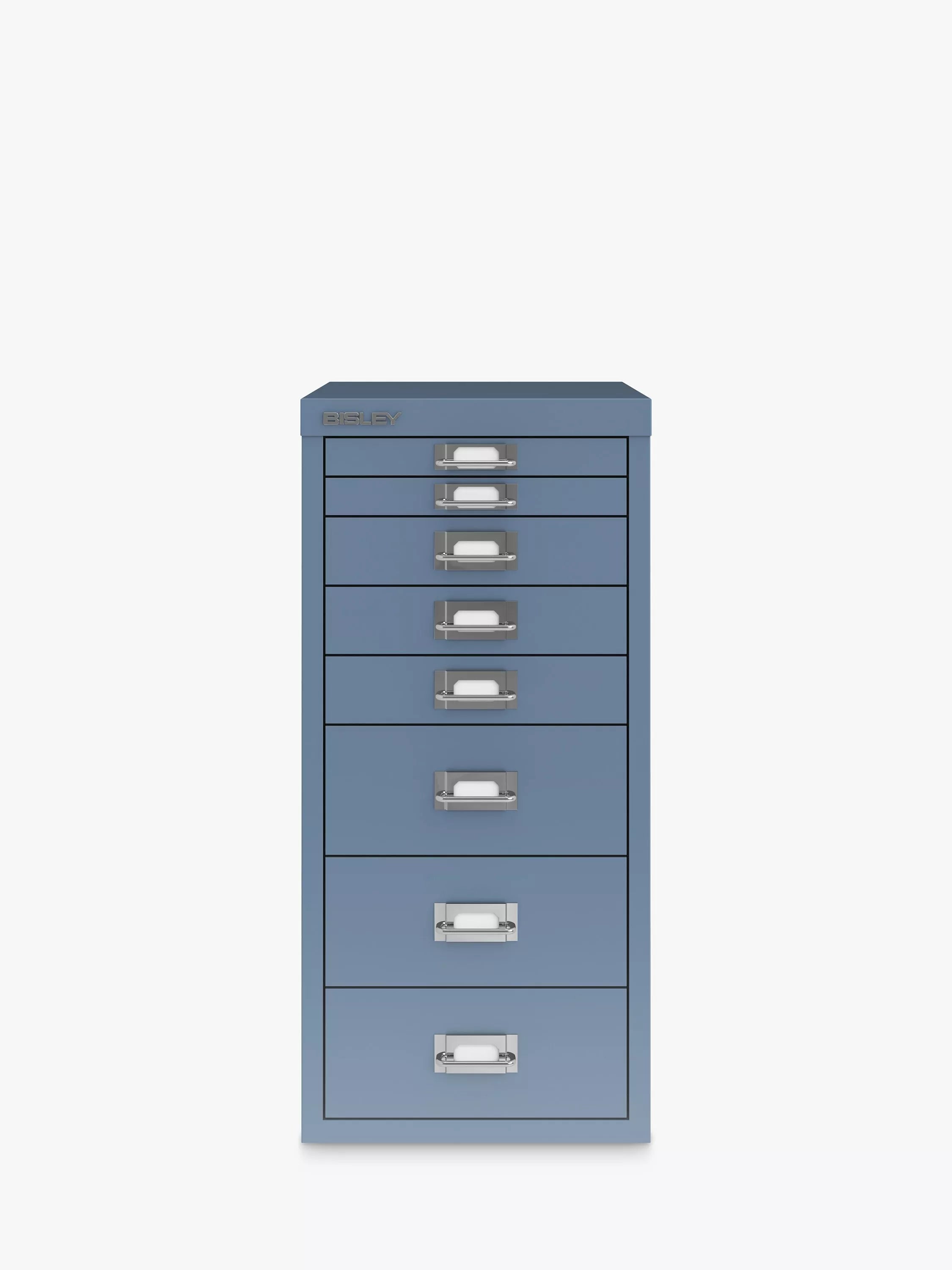 Bisley MultiDrawer 8 Drawer A4 Filing Cabinet, Blue