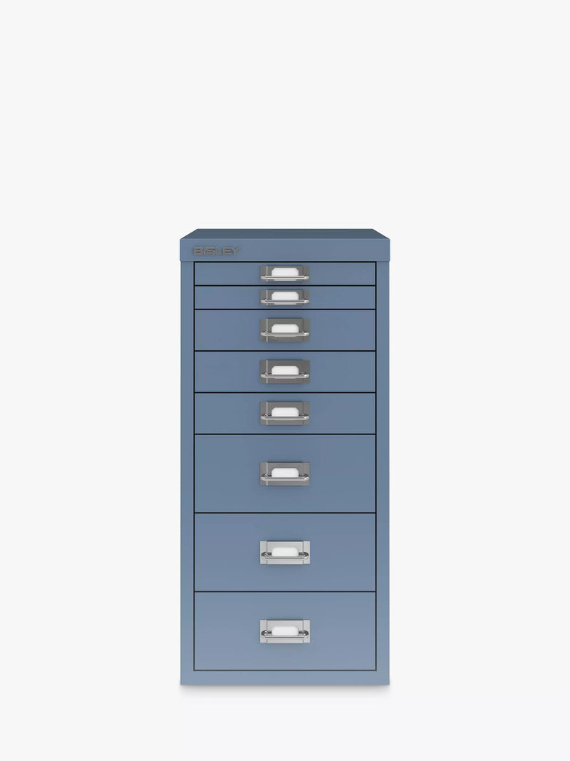 Bisley MultiDrawer 8 Drawer A4 Filing Cabinet, Blue