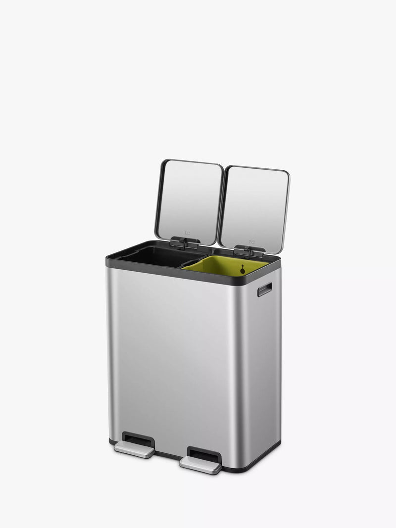 EKO 2 section recycling pedal bin 2x 30L - British product