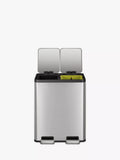 EKO 2 section recycling pedal bin 2x 30L - British product