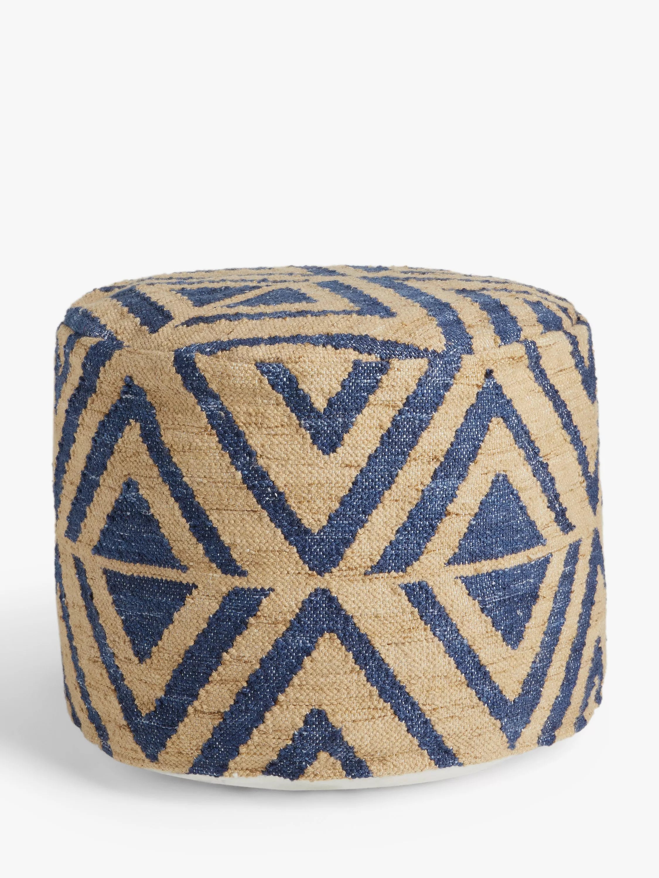 John Lewis Faux Jute Outdoor Chevron Pouffe