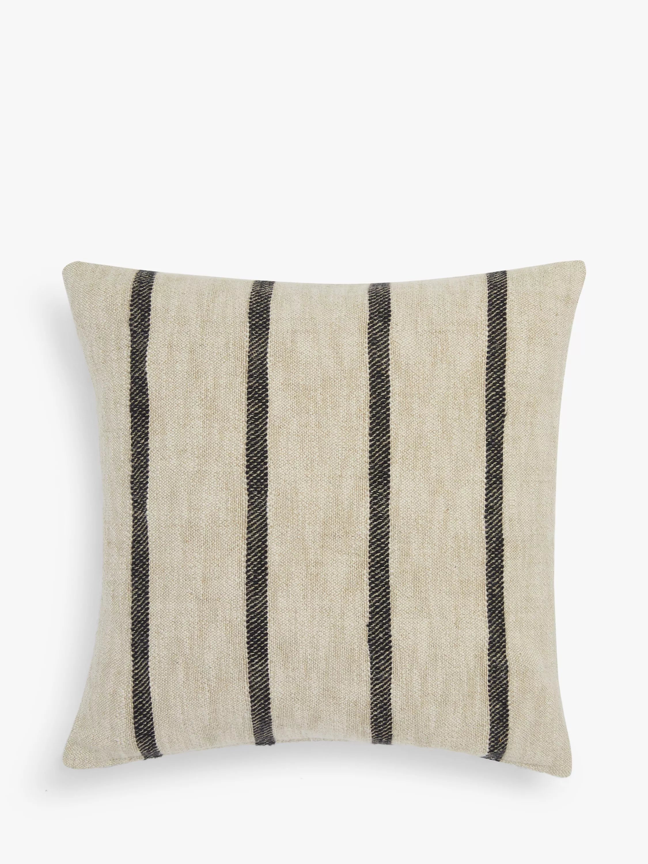 Coussin rayé en lin naturel John Lewis, version britannique