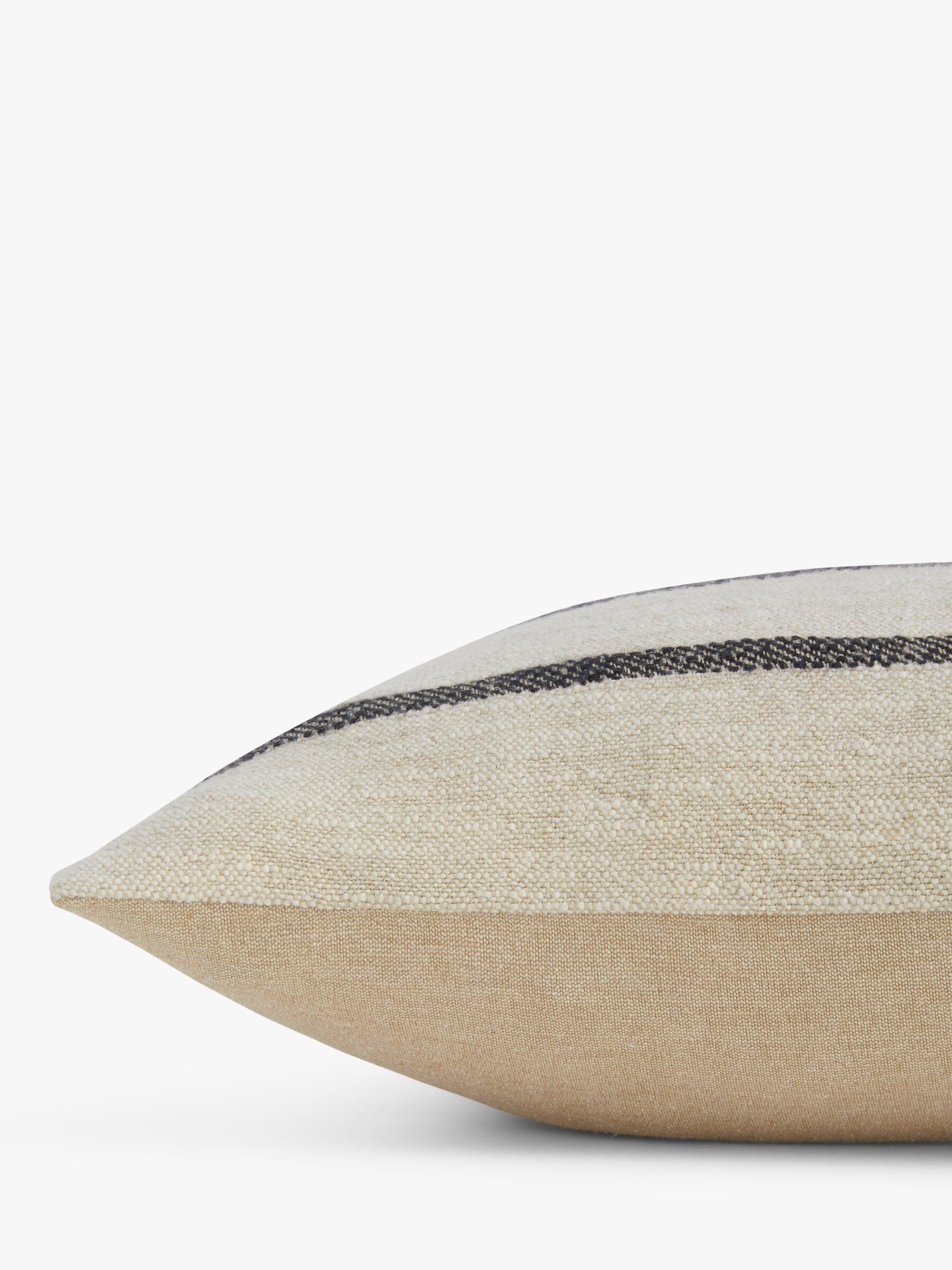 John Lewis linen stripe cushion in natural, UK version