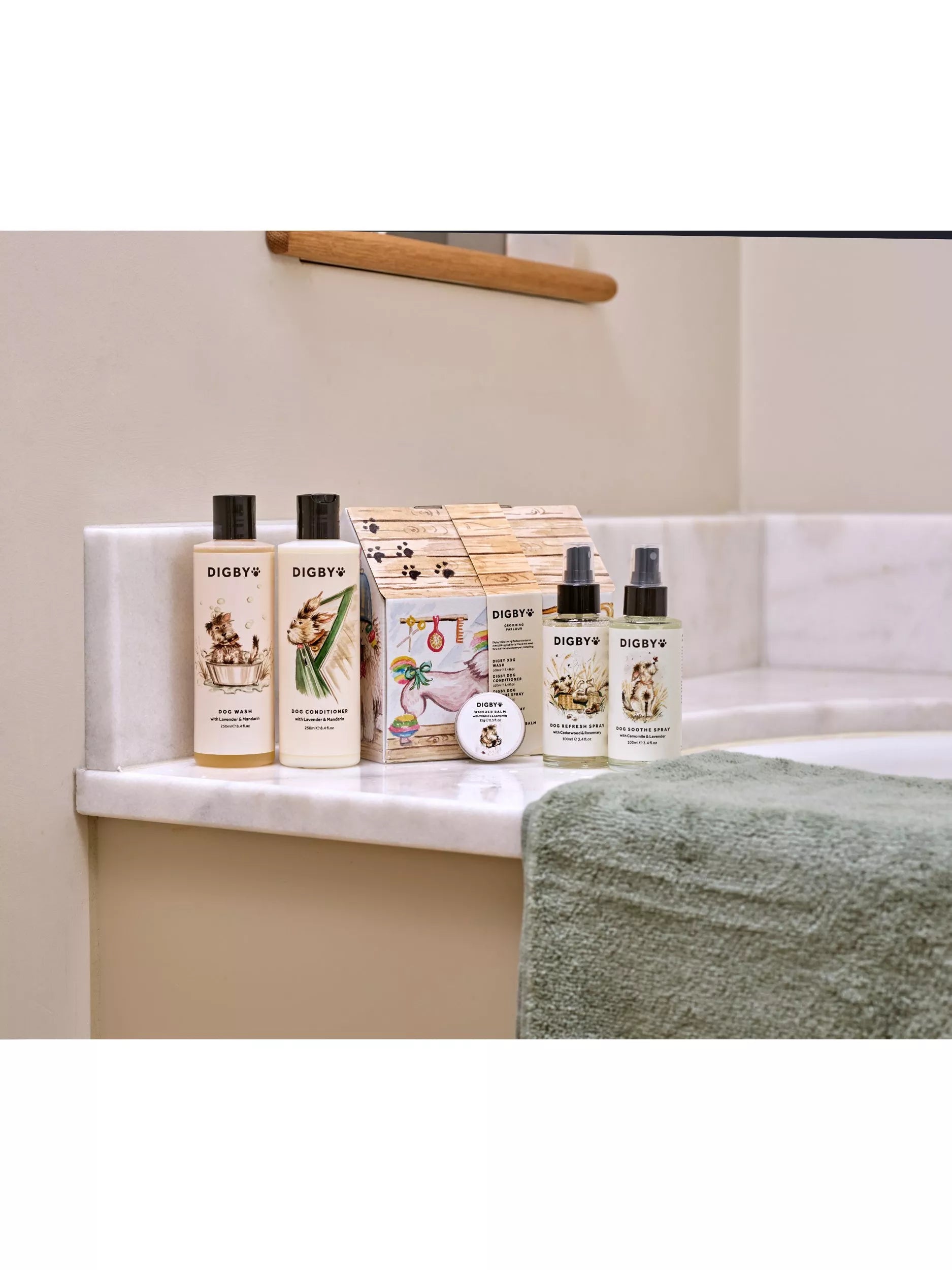 Bramley Digby dog grooming parlour gift set - British product