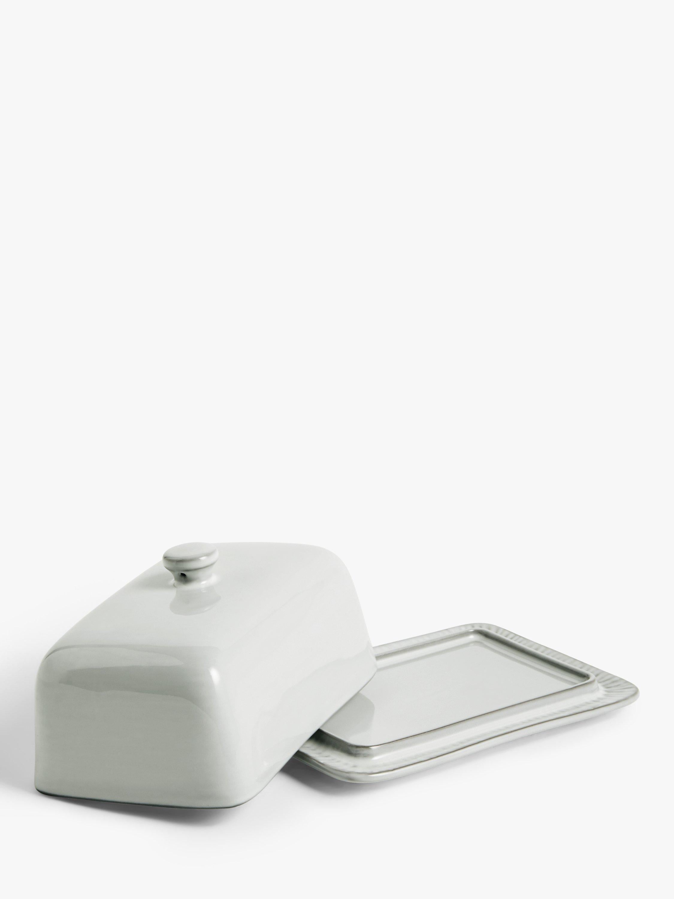 John Lewis butter dish grey stoneware, imported from the UK