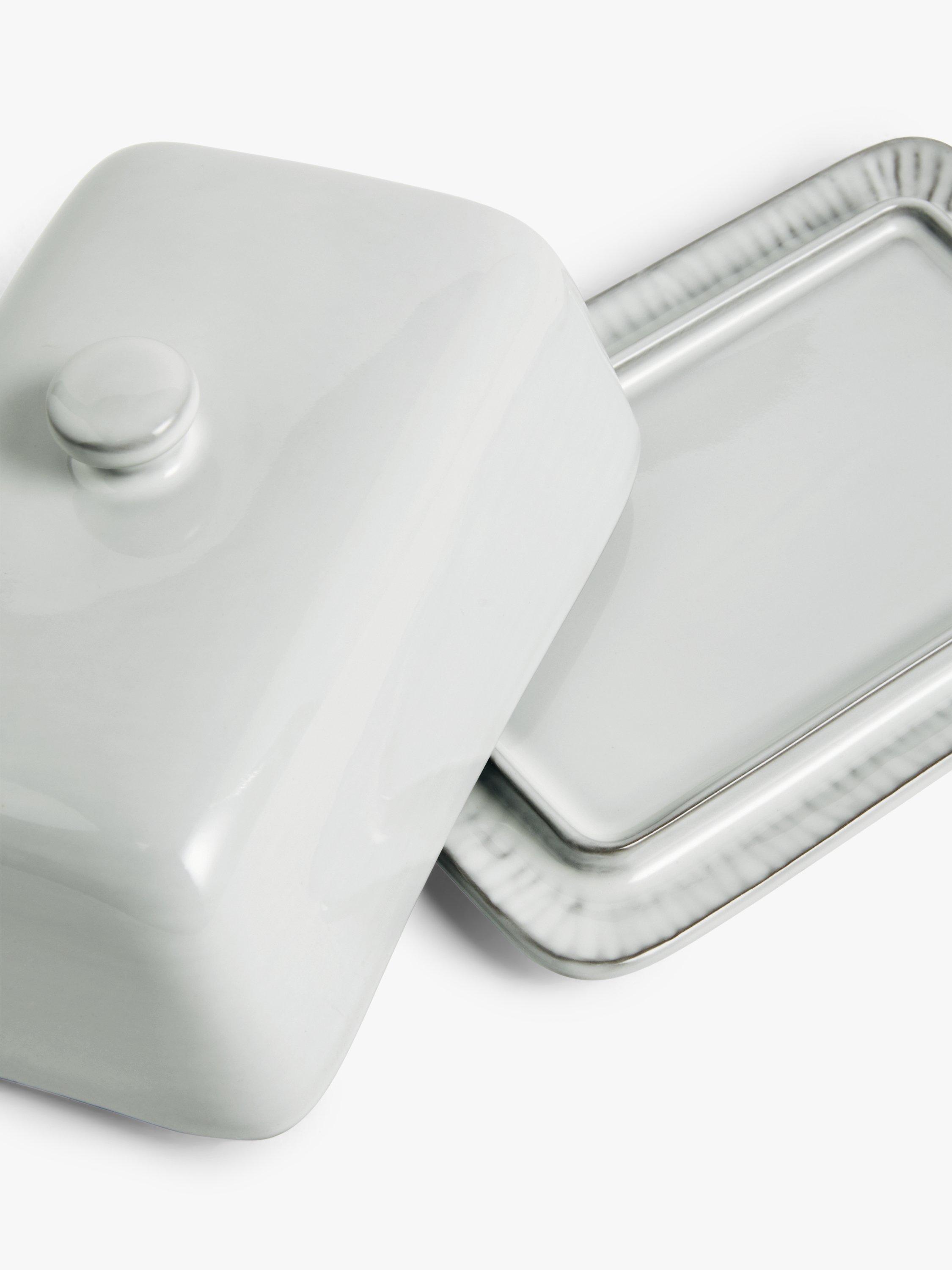 John Lewis butter dish grey stoneware, imported from the UK