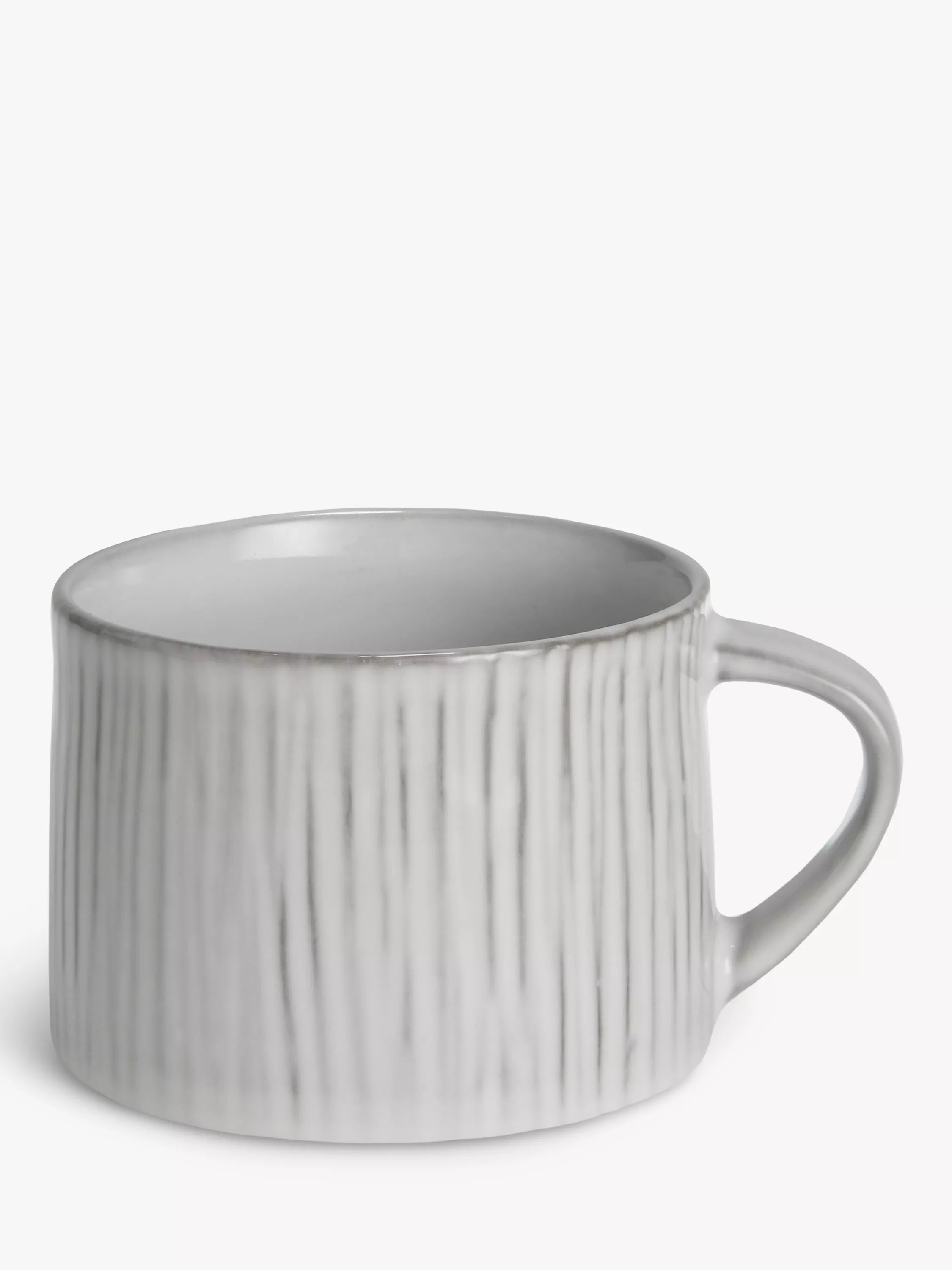 John Lewis Leckford Grey stoneware mug 240ml - British product