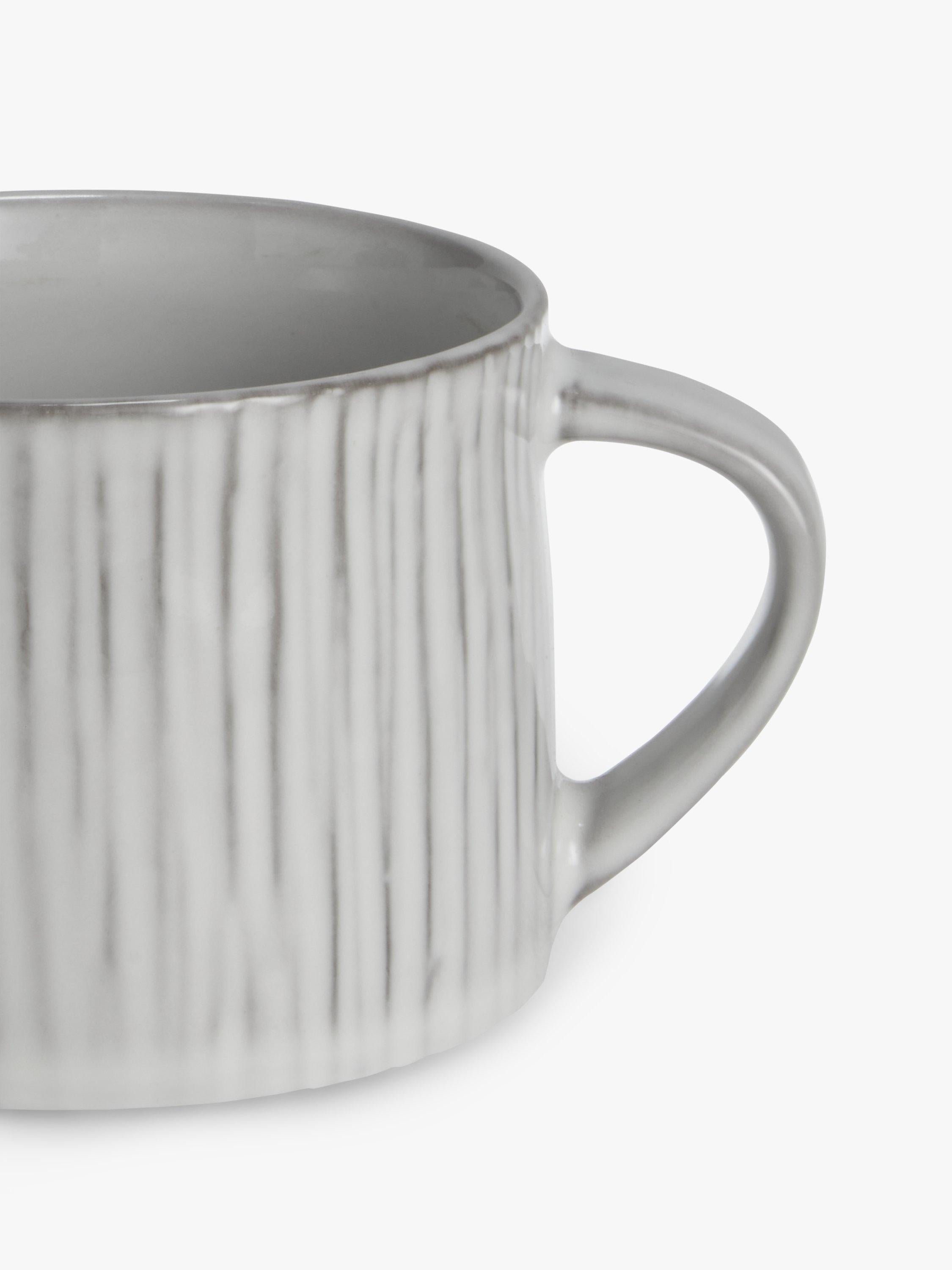 John Lewis Leckford Grey stoneware mug 240ml - British product