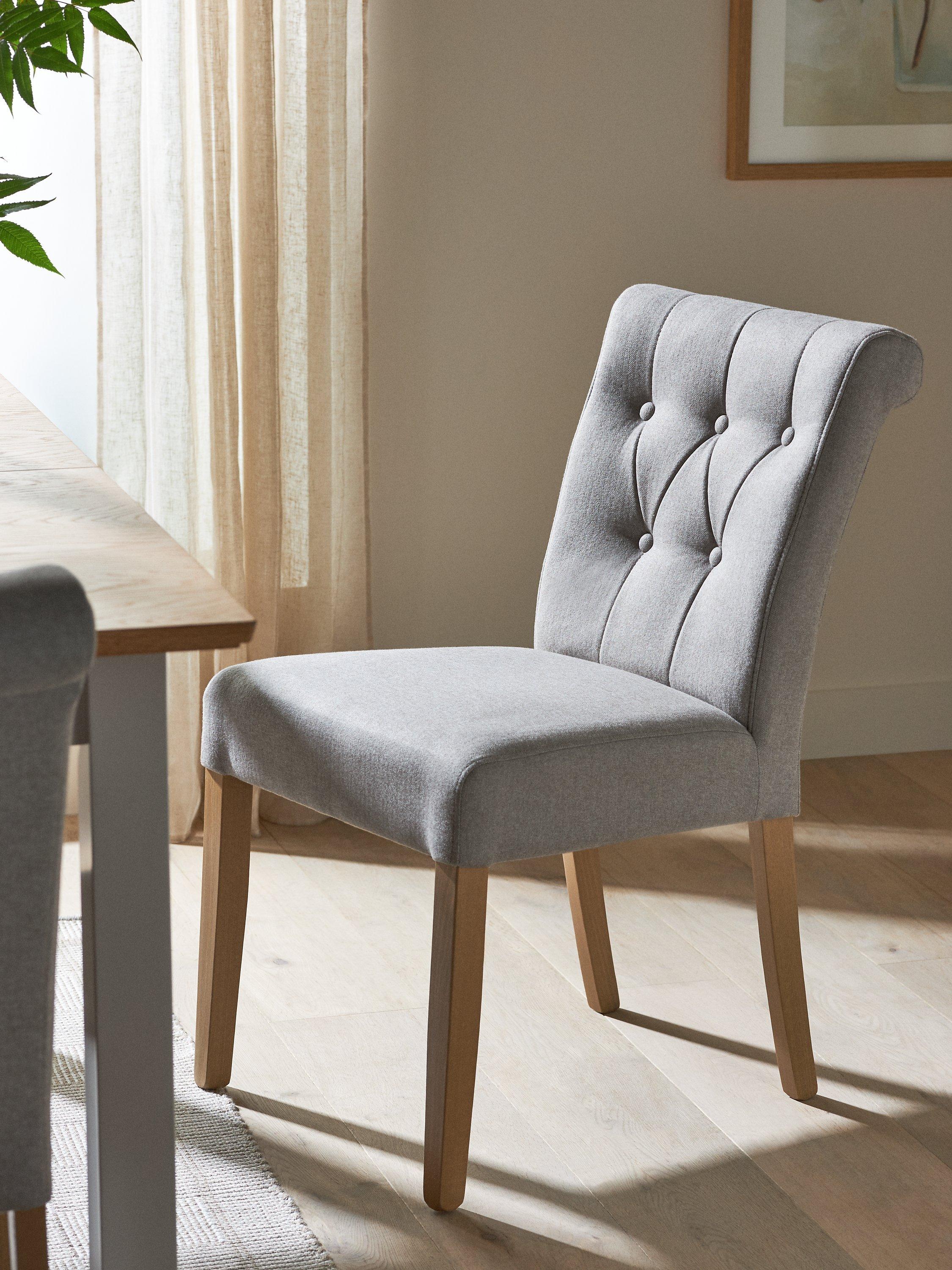 John Lewis Margo dining chair set in brushed tweed - British brand