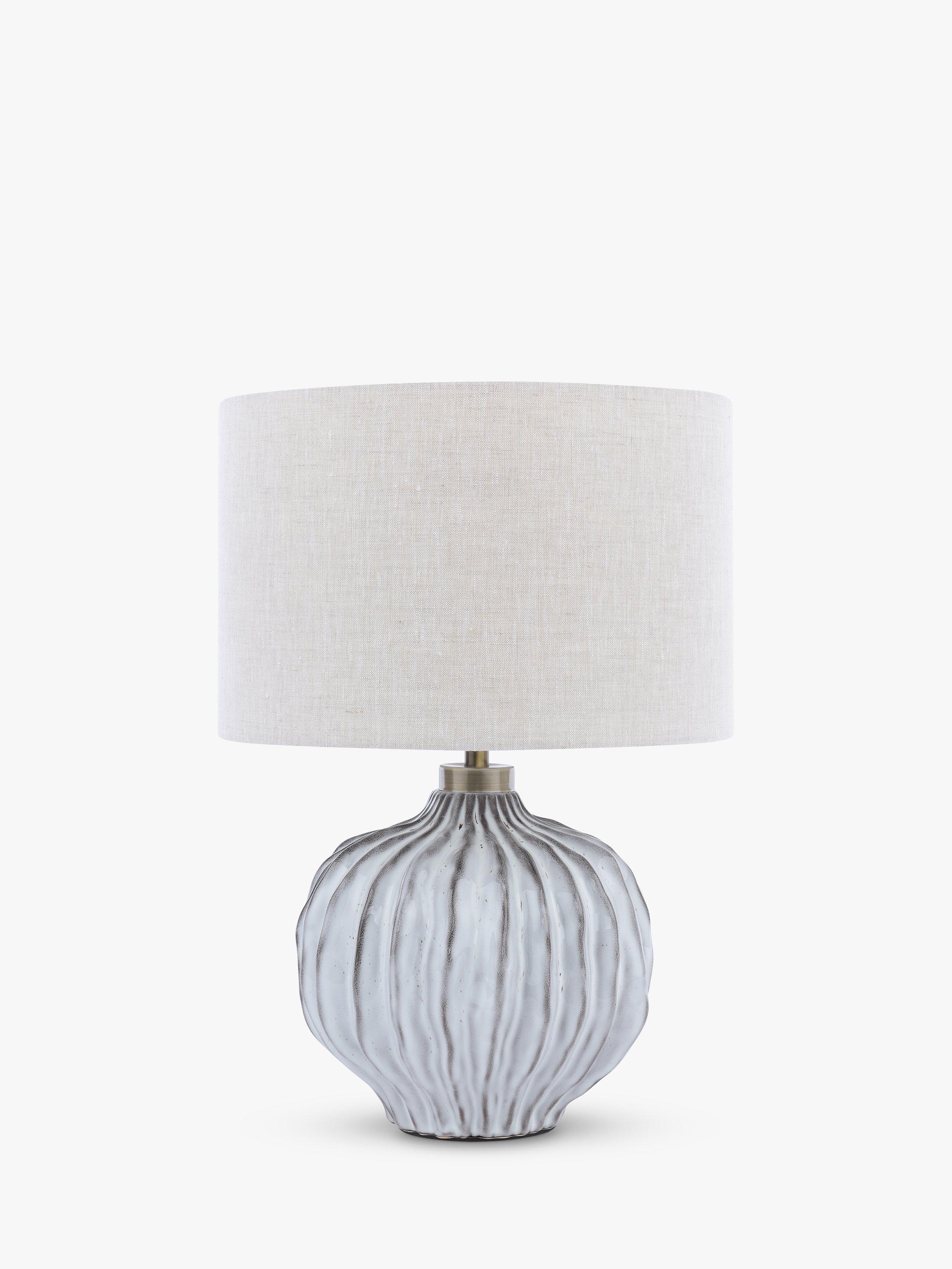John Lewis Urchin ceramic table lamp with linen shade (British brand)