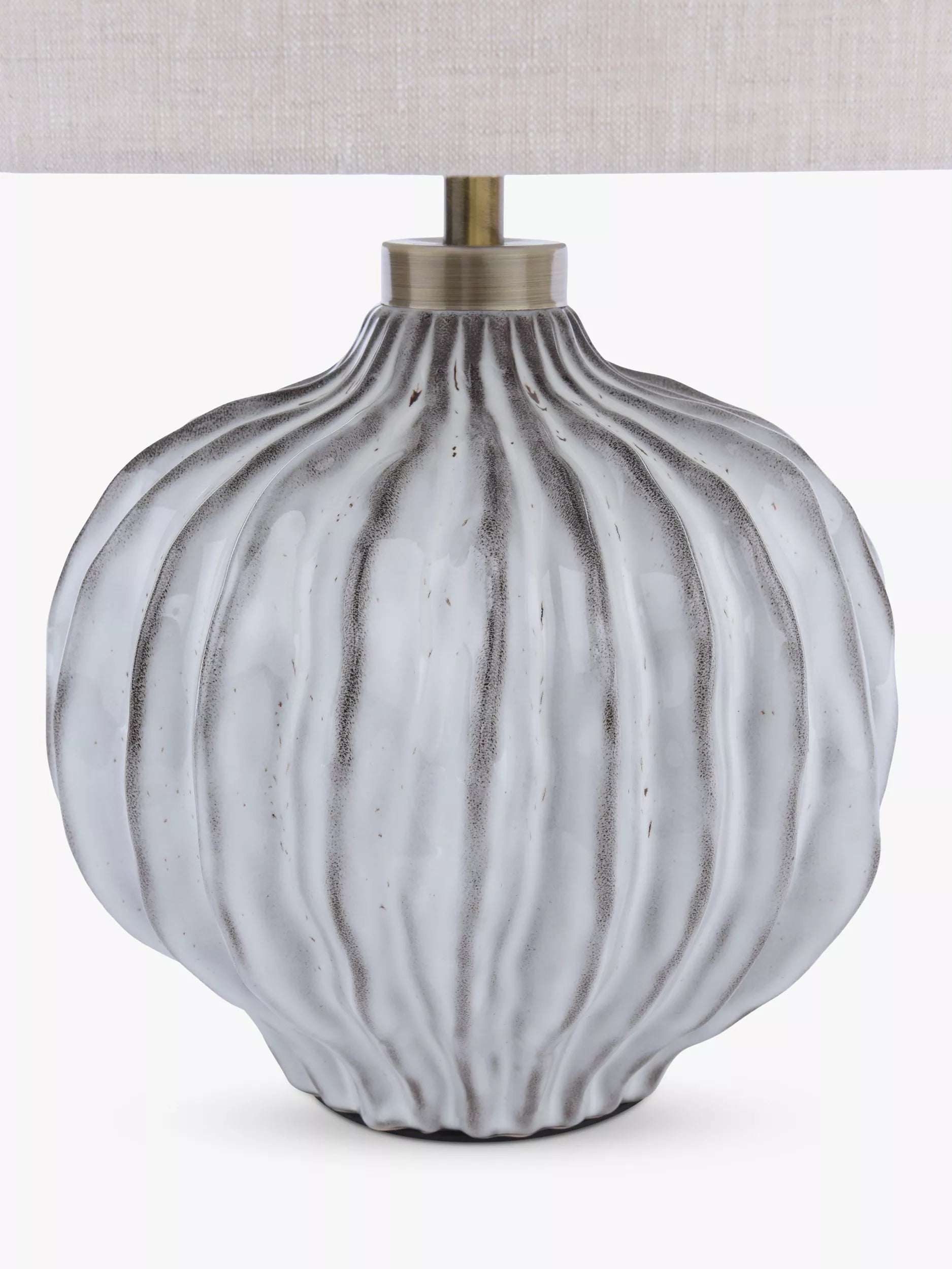 John Lewis Urchin ceramic table lamp with linen shade (British brand)